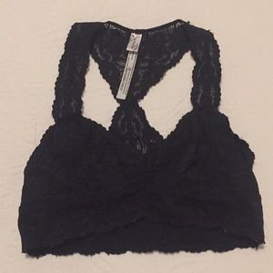 Free People black racerback bralette small